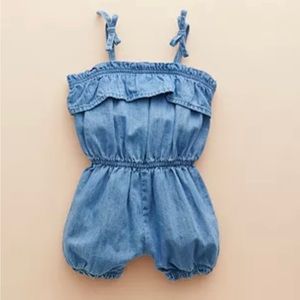 Little Co. By Lauren Conrad Ruffle Organic Denim Romper 4T